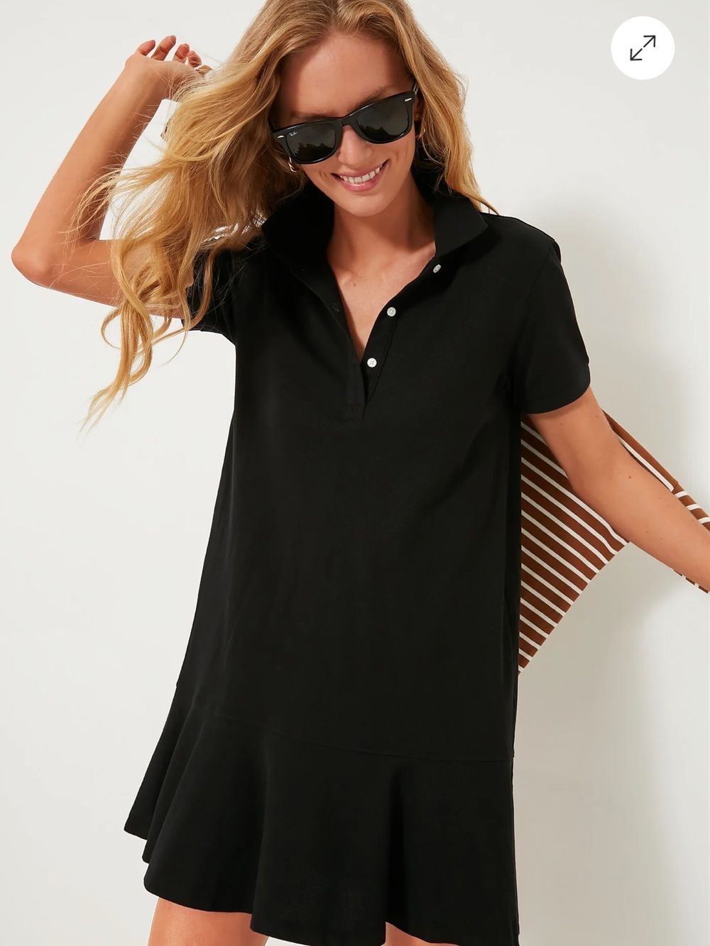 Tuckernuck Black Pique May Polo Dress - S